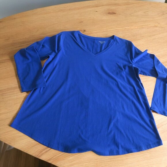Eileen Fisher Light Weight Top, Size Large, Royal Blue, Long Sleeves - Preowned - Picture 5 of 9
